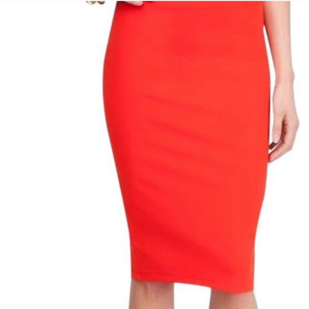 BEBE Body Con Orange Pencil Skirt Size XS - Picture 1 of 3